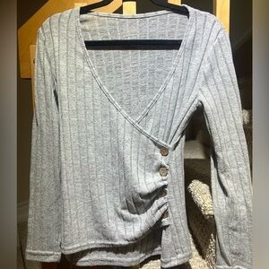 Grey asymmetrical top size S